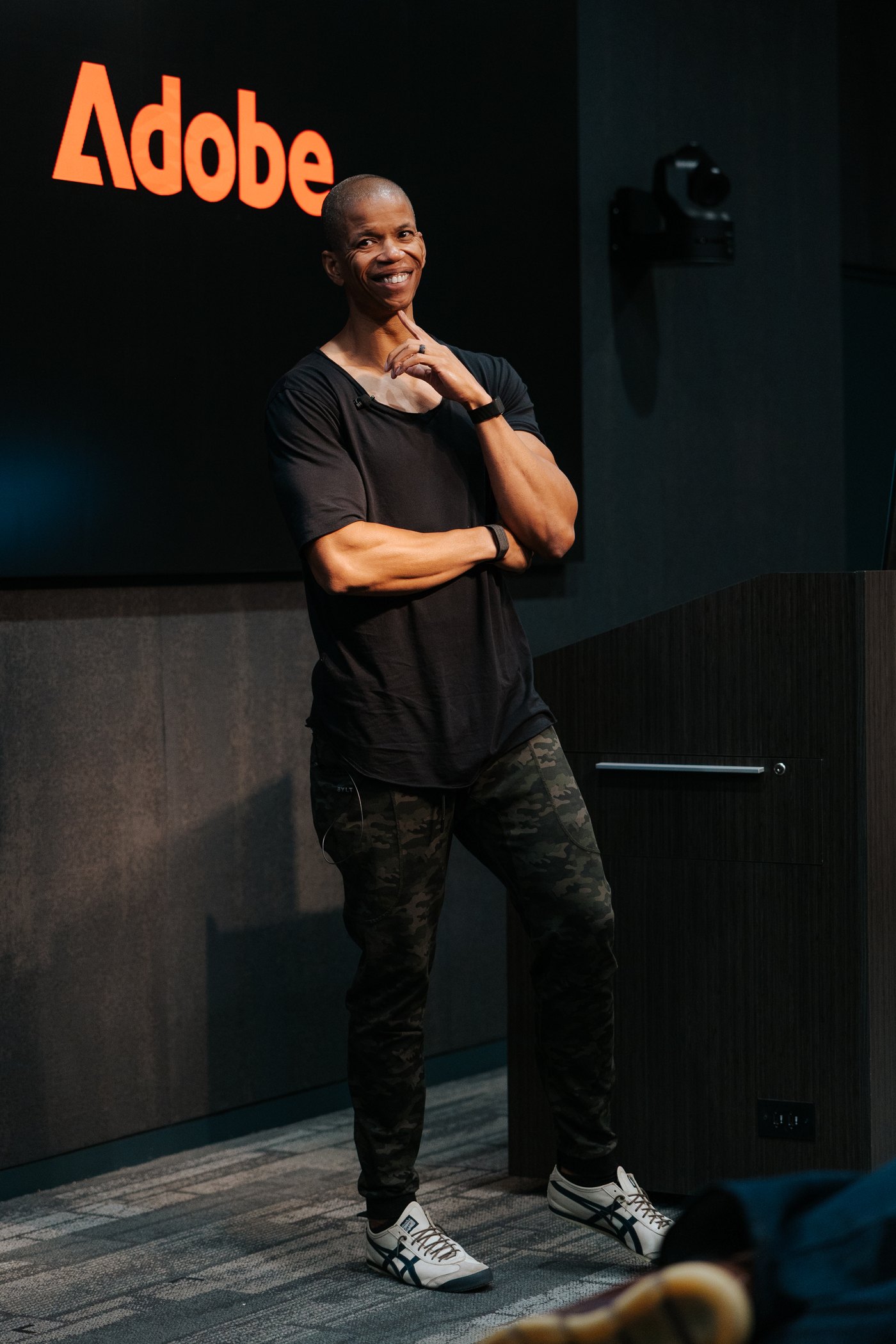 Terry Rice on stage at the Adobe Creator VIP Community Summit