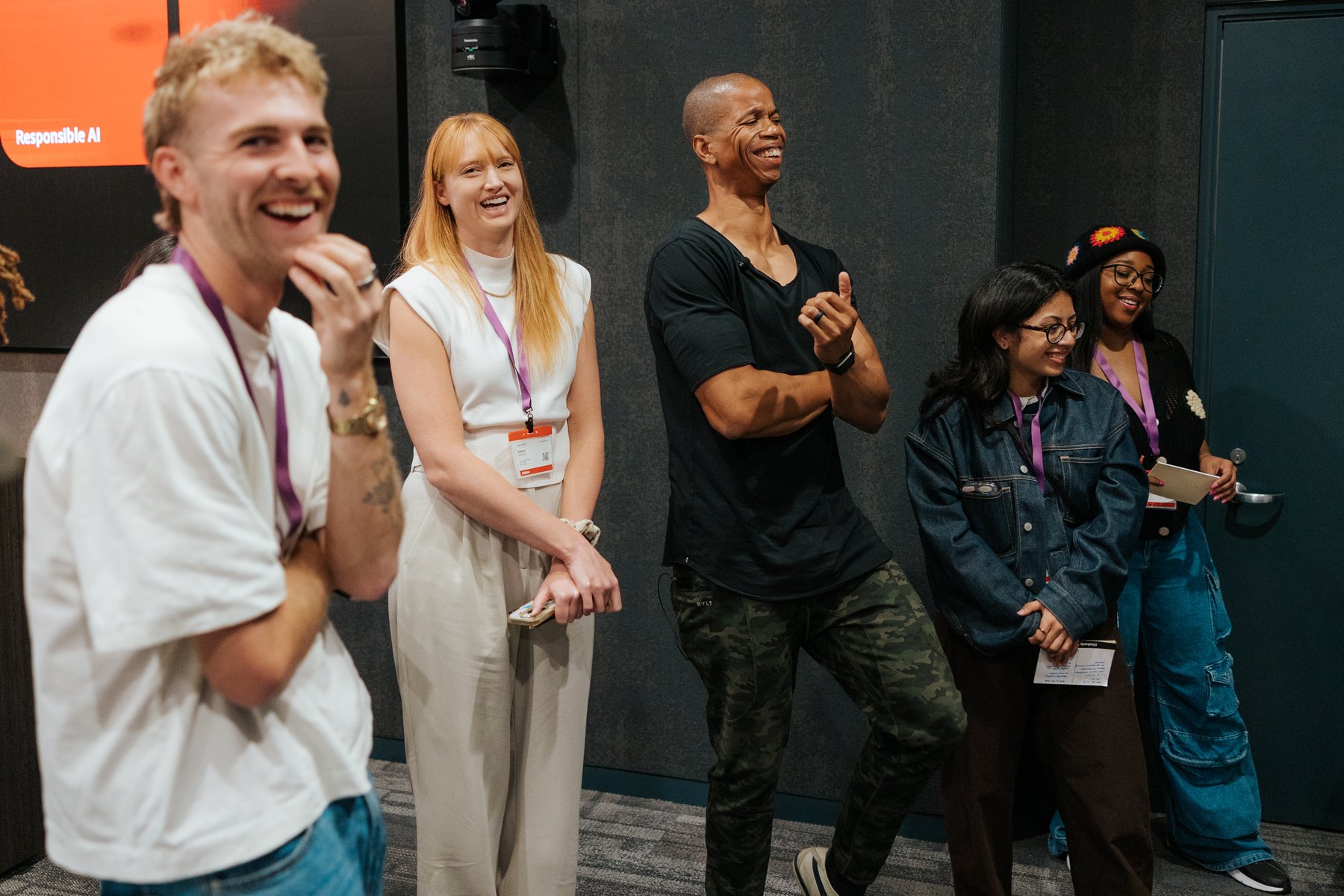 Terry Rice with attendees at the Adobe Creator VIP Community Summit